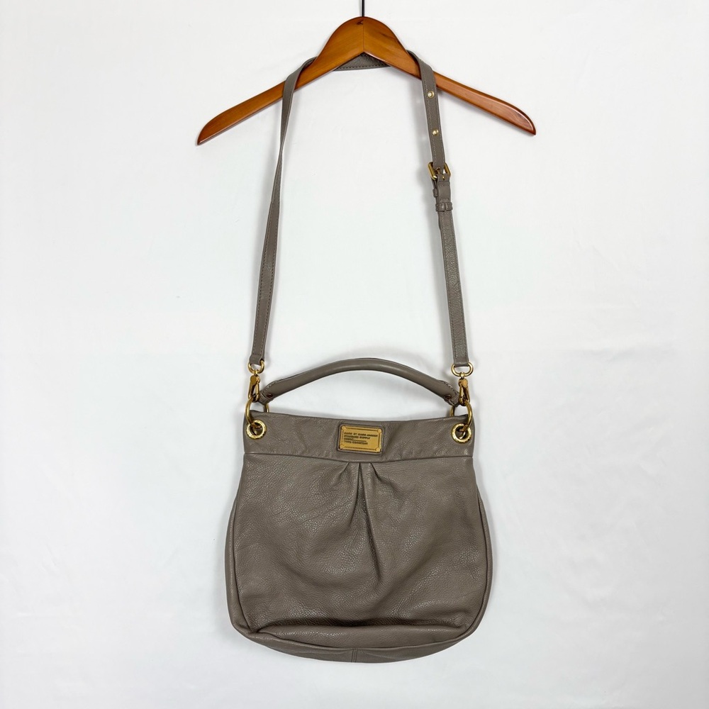 Marc Jacobs Grey Pebbled Leather Classic Q Hillier‎ Hobo Bag Adjustable